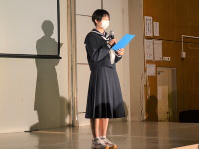 実行委員長押山さんのあいさつ